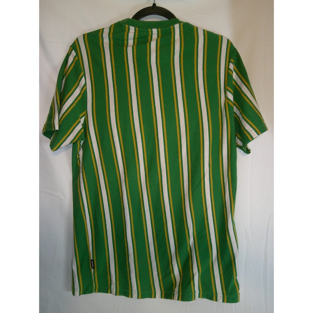 Cornerstone Bodega Mens Striped Graphic T-Shirt - Green, Gold,‎ White - Picture 2 of 4